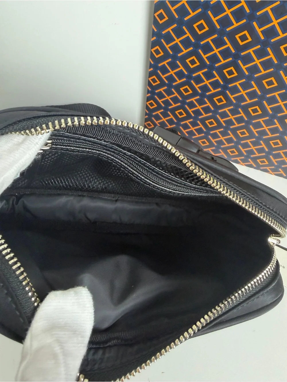 NWT Tory Burch Black Nylon Belt Bag